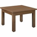 Interion By Global Industrial Interion Wood End Table, 24in x 24in, Walnut 695752WN